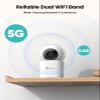 CAMSTRO 3K Indoor Security Camera 360PTZ Home Baby/Pet Monitor, Auto Tracking,2.4/5GHz WiFi, AI Motion & Sound Detection,2-Way Audio, Night Vision, SD/Cloud Storage, Works with Alexa, No Monthly Fee view 3