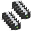12 Pack Compatible with HSe-211 HSe211 HS211 HS-211 Heat Shrink Tube 5.8mm 0.23'' Black on White Wire Cable Tubing Label Tape for P-Touch PT-E300 PT-H75 PT-H300 PT-E500 PT-H300LI D450 Label Maker view 1