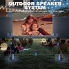Inwa Outdoor Bluetooth Speakers, Linkable Wireless Speaker Up to 100 Speakers, IPX5 Waterproof, Beat-Driven Light Show, Seamlessly to Phone/TV Box/Echo Dot, Portable Speaker for Patio, Yard, Pool view 2