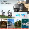 CAMSTRO AOV 24/7 Continuous Recording Solar Security Camera Wireless Outdoor with 32GB Memory SD Card,4G LTE Cellular Camera with AI Tracking Detection, 360Pan & Tilt Surveillance, IP66, No WiFi view 4