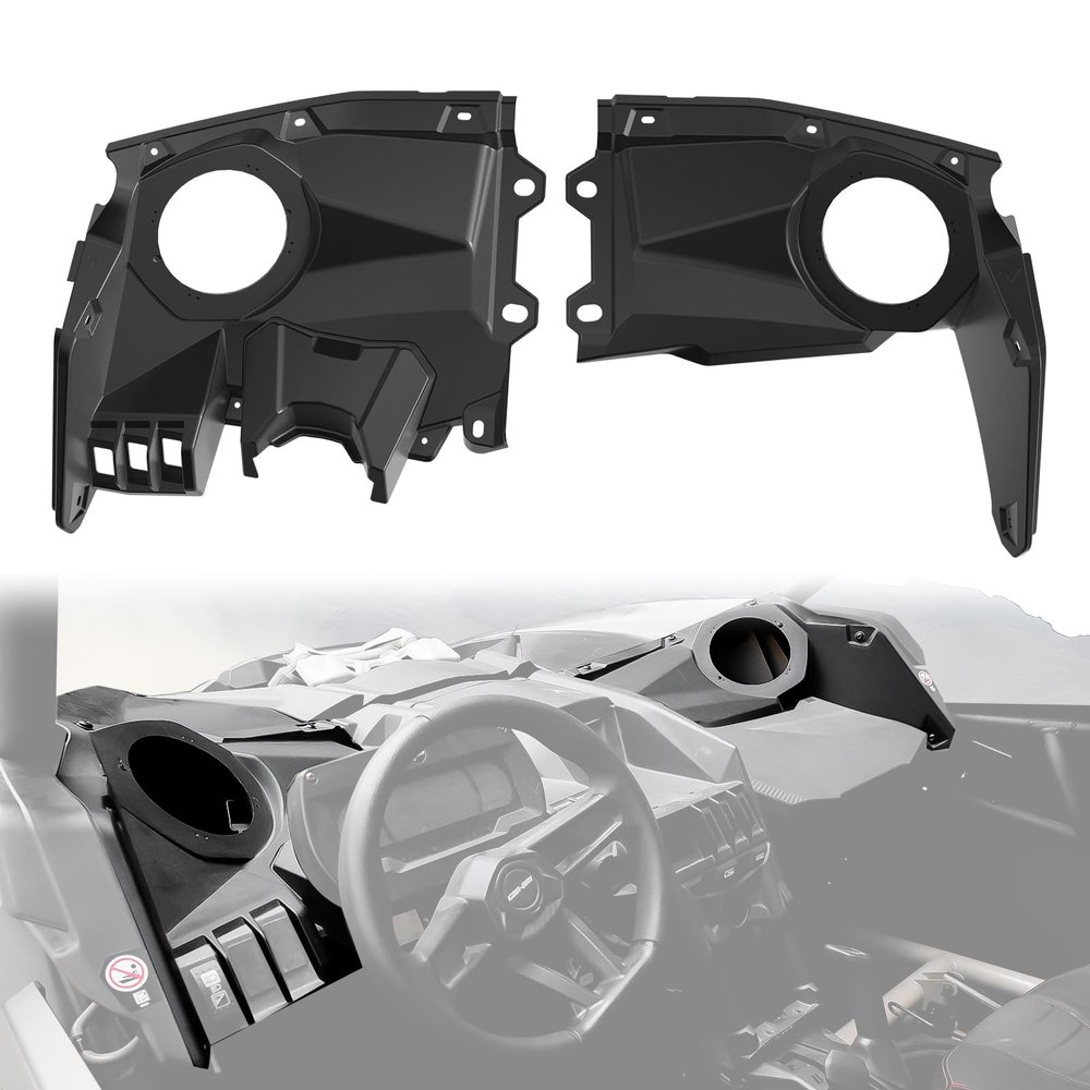 CYOOYC Front Dash Speaker Mount Pods for Can Am X3 Can-Am Maverick X3 Max DS RS Turbo R 2017-2025 Accessories - 6.5 Inch Stereo Enclosure Panels with Hardware