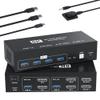8K@60Hz Displayport KVM Switch 2 Monitors 2 Computers, 4K@120Hz USB3.0 KVM Switch Display Port for 2 Computers Share Dual Monitors and 4 USB Devices, Computer Switch Monitor Switch for 2 Computers view 1