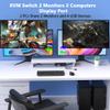 8K@60Hz Displayport KVM Switch 2 Monitors 2 Computers, 4K@120Hz USB3.0 KVM Switch Display Port for 2 Computers Share Dual Monitors and 4 USB Devices, Computer Switch Monitor Switch for 2 Computers view 2