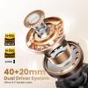 HAYLOU S40 Noise Cancelling Headphones Over Ear, 50dB Hybrid ANC with Multiple Modes, LDAC Hi-Res Wireless Audio, 90H Playtime, Custom EQ via App, Bluetooth 6.0 Multipoint Connect, 5 HD Mics Call view 4