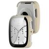 2 Pack Hard Case for Amazfit Active 2 Square with Screen Protector, Hard PC Protective Case Shockproof Anti-Scratch Bumper Cover with Tempered Glass (Beige/Dark Blue) view 3