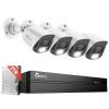 CAMSTRO 4Pcs 5MP PoE Security Camera System with 4K 8CH NVR, 2TB HDD, AI Human/Vehicle/Pet/Parcel Detection, 100ft Night Vision, H.265+, IP67 Metal Cameras, 24/7 Recording & Remote Access- White view 1
