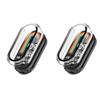 2 Pack Hard Case for Xiaomi Smart Band 10 with Screen Protector, Hard PC Protective Case Shockproof Anti-Scratch Bumper Cover with Tempered Glass (Clear/Clear) view 1