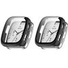 2 Pack Hard Case for Amazfit Active 2 Square with Screen Protector, Hard PC Protective Case Shockproof Anti-Scratch Bumper Cover with Tempered Glass (Black/Black) view 1