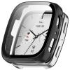 2 Pack Hard Case for Amazfit Active 2 Square with Screen Protector, Hard PC Protective Case Shockproof Anti-Scratch Bumper Cover with Tempered Glass (Black/Black) view 4