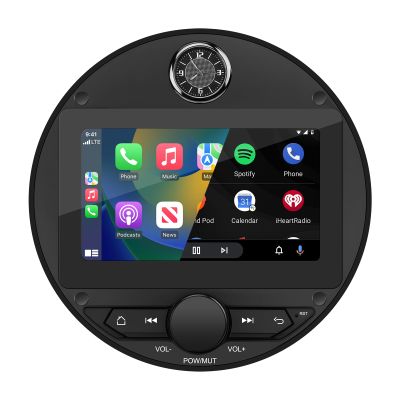 2026 Upgraded Marine Stereo with Wireless CarPlay and Android Auto, Portable 7'' Wireless Carplay Touchscreen, Waterproof IPX6 Marine Multimedia Player for Marine, ATV, Boat, BZR, Golf Cart