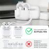 for AirPods 4 Case with Secure Lock,Automatic Magnetic Lock with Phone Holder Function,Shockproof Hard Protective Cover Cleaner Kit for Apple AirPod 4th Generation Case 2024(White-B) view 2