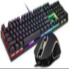 EZAGMWGFB Mechanical Gaming Keyboard Gaming Mouse Combo,RGB LED Backlit Keyboard Mouse Set for Windows & Mac PC Gamers view 1