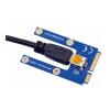 UCTUNG PCIe to PCI Express 16X Riser for External Graphics Card EXP BTC Antminer Miner MPCIe to PCI-e Slot Mining Card(Red) view 4