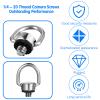 2 Pack D Ring Screw, 1/4"-20 Thread Camera Aluminum Alloy Fixing Screw with Rubber Padded Hinged Holder Quick Release Wrist Strap Sling Accessories for Tripod Camera, Selfie Stick, Gimbal (Silver) view 3