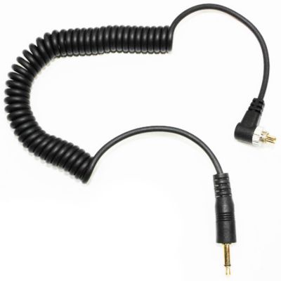 jiahesuw Piece Elbow to 3.5mm Straight Male Flashing Sync Cable Cord for 580EXII 7D 5DII 50D 40D 30D 20D 10D D300S with Screw Lock