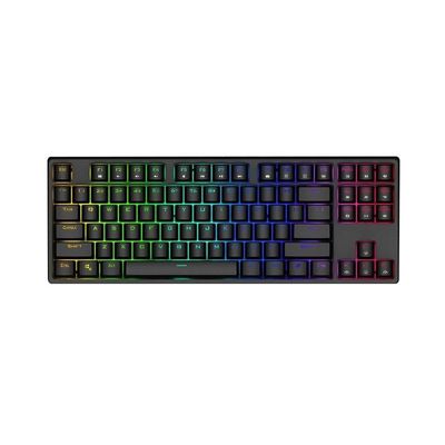 EZAGMWGFB Laptop Keyboard Mechanical with RGB Backlit Modes Wired 87 Keys Backlit Mechanical Gaming