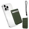 kwmobile AI Voice Recorder Cover Compatible with PLAUD Note AI Voice Recoder - Suction Cup Mount - Dark Green view 1