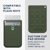 kwmobile AI Voice Recorder Cover Compatible with PLAUD Note AI Voice Recoder - Suction Cup Mount - Dark Green view 4