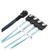 0.5M Internal MI NI S*A*S HD SFF-8643 to 4X SATA 7pin Hard Disk Data Server Ra*/id Cable view 2