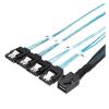 0.5M Internal MI NI S*A*S HD SFF-8643 to 4X SATA 7pin Hard Disk Data Server Ra*/id Cable view 3