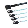 0.5M Internal MI NI S*A*S HD SFF-8643 to 4X SATA 7pin Hard Disk Data Server Ra*/id Cable view 4