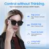 LIMU Gen 5 Smart Glasses. Al Glasses with Real-Time Al Interpreter Open-Ear Bluetooth Glasses with Speakers. Hall-Sensor Auto On/Off, Magnetic Lenses (Black & Yellow, TRGO Frame for Women & Men view 3