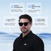 LIMU Gen 5 Smart Glasses. Al Glasses with Real-Time Al Interpreter Open-Ear Bluetooth Glasses with Speakers. Hall-Sensor Auto On/Off, Magnetic Lenses (Black & Yellow, TRGO Frame for Women & Men view 4