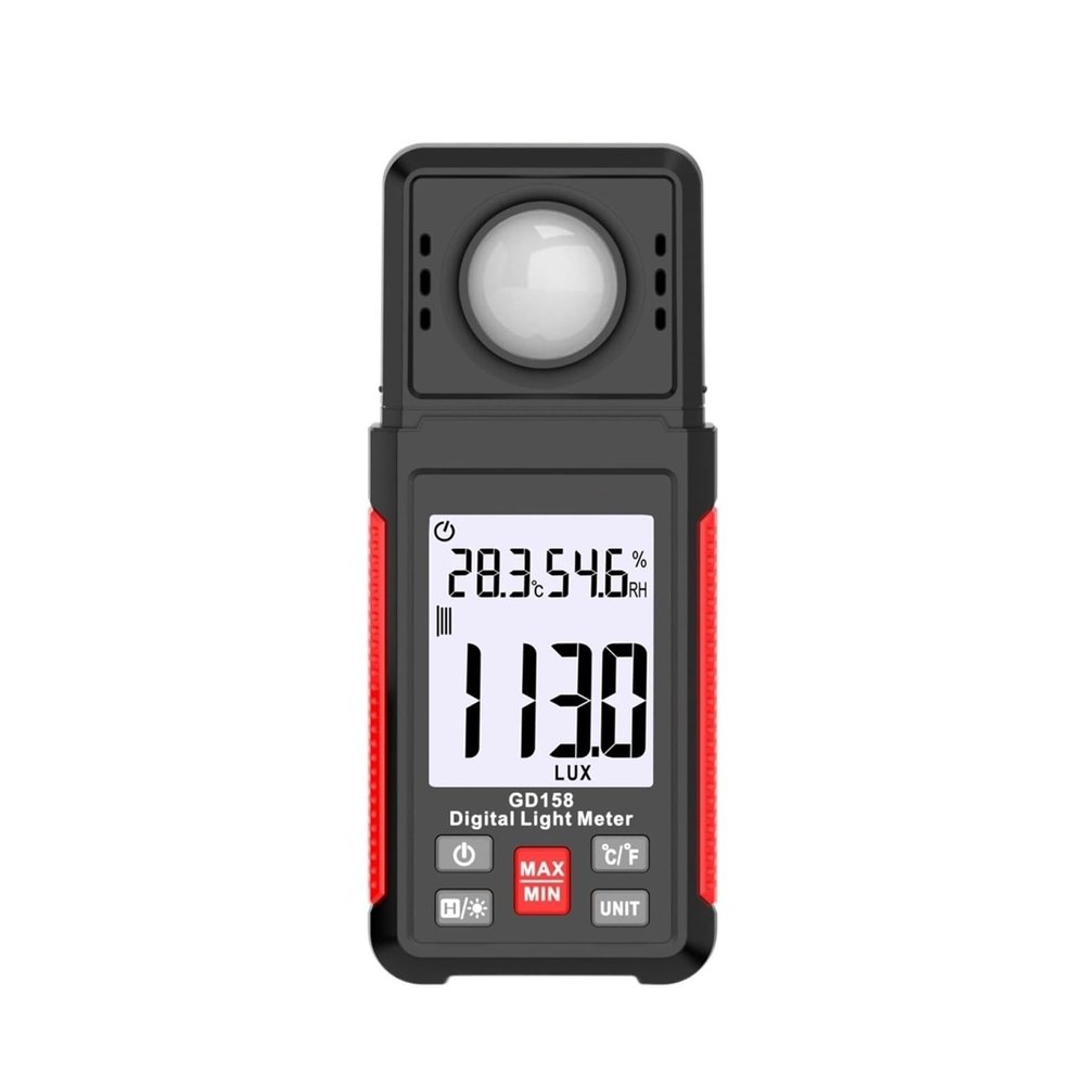 AJDFVHJF GD158 Lux Meter 200000 Lux Digital Lux Meter Photometer with Environmental Humidity and Temperature Tester Lux Meter