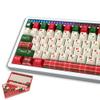 134 PBT Keycaps,Christmas Themed Keycaps for Mechanical Keyboard (Typing, Gaming, Anime Passion)-Cherry Profile Key Caps Set,No Tear,Never Fades, Elegant Gift Box (60 65 75 100 Percent,Full Size Fit) view 1
