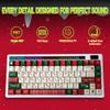 134 PBT Keycaps,Christmas Themed Keycaps for Mechanical Keyboard (Typing, Gaming, Anime Passion)-Cherry Profile Key Caps Set,No Tear,Never Fades, Elegant Gift Box (60 65 75 100 Percent,Full Size Fit) view 3