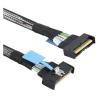 0.5M MCIO 8i 74Pin Male to MCIO PCIE 5.0 74Pin Male Extender Cord, PCI-E 5.0 MI NI Cool Edge IO MCIO Cable view 2