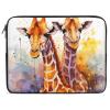 Watercolor Giraffes Laptop Sleeve Case 15inch, Shockproof Protective Case, 10-17 Inch Computer Sleeve, Water Resistant Laptop Briefcase for Men Women Compatible with MacBook Air/Notebook/Tablet view 1