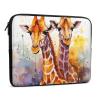 Watercolor Giraffes Laptop Sleeve Case 15inch, Shockproof Protective Case, 10-17 Inch Computer Sleeve, Water Resistant Laptop Briefcase for Men Women Compatible with MacBook Air/Notebook/Tablet view 3