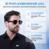 LIMU Gen 5 AI Translation Smart Sunglasses - AI Glasses with Real-Time AI Interpreter, Open-Ear Bluetooth Audio for Calls & Music, Premium 33 g Metal Frame, Travel & Business Ready for Women & Men view 2