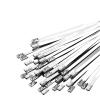 10/20/50/100pcs 304 Cable Ties Stainless Stee 7.9mm Length 100-1000mm Locking Exhaust Wrap Sealing Metal Zip Tie(600mm (23.62inch)) view 2