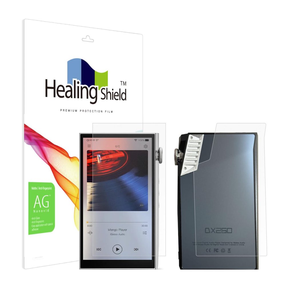 Anti-Glare Matte Screen Protector and Back Surface Protector for iBasso DX260 MK2 MKII , Outdoor Readable, Scratch Resistant, Anti-Fingerprint, Real Touch Sensitivity Made in Korea-AG-DX260MK2