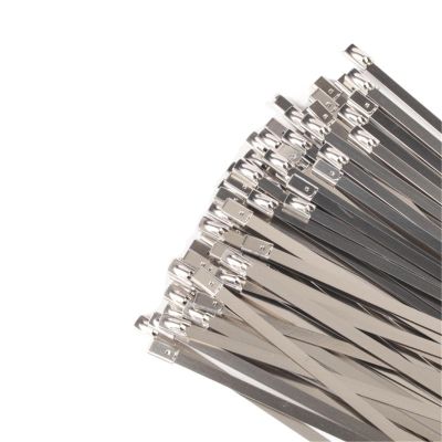 10 20 50Pcs 10mm 0.39 inch 304 Stainless steel cable twist tie lock metal zip wrap coated metal detectable cable tie(10PCS,10x150mm)