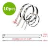 10 20 50Pcs 10mm 0.39 inch 304 Stainless steel cable twist tie lock metal zip wrap coated metal detectable cable tie(10PCS,10x150mm) view 2