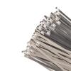 10 20 50Pcs 10mm 0.39 inch 304 Stainless steel cable twist tie lock metal zip wrap coated metal detectable cable tie(20PCS,10x100mm) view 1
