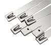 10 20 50Pcs 10mm 0.39 inch 304 Stainless steel cable twist tie lock metal zip wrap coated metal detectable cable tie(20PCS,10x100mm) view 4