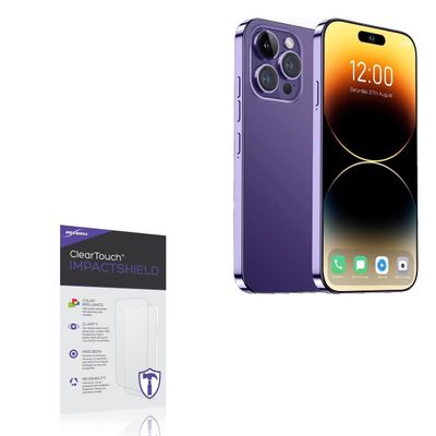 BoxWave Screen Protector Compatible With Echoamo A14 Pro Max - ClearTouch ImpactShield (2-Pack), Impenetrable Screen Protector Flexible Film