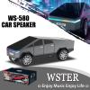 WS-580 Bluetooth Pickup Truck Replica Portable Speaker,with Display Screen,HD Sound, TWS Pairing, FM Radio,Built-in Microphone Hands-Free Calling, LED Party Light, Surprise Gift for Car Lovers(Gray) view 2