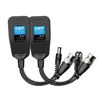 jiingekk Functional Passive Video Balun Video And Power Transceiver For Security Cameras With Cat5e/Cat6 To BNC Interfaces Passive Transceiver