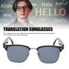 Oreilet AI Translator Glasses with Voice Control, 144 Languages Smart Sunglasses for Men Women Travel Business Driving, Voice and Video Call Translation view 3