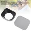 Dpofirs Square Camera Lens Hood, Aluminium Alloy Lens Hood Shade Protector Cover with Cap for SLR Mirror Camera, Ideal for Indoor Outdoor Photography (49mm) view 4