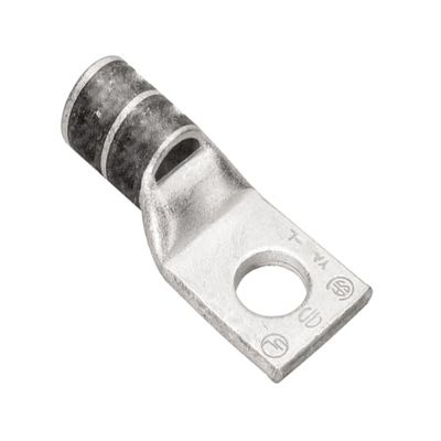 YA39L6 (510554) Copper Compression Lug  1 Hole, Standard Barrel, 750 MCM Stranded, 1/2" Stud, with Inspection Window, Black, RoHS Compliant
