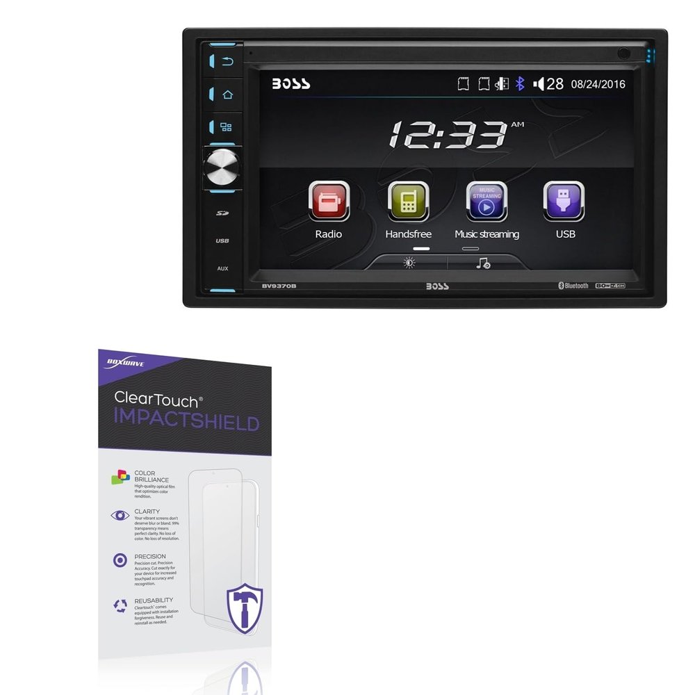 BoxWave Screen Protector Compatible With BOSS Audio BV9370B - ClearTouch ImpactShield (2-Pack), Impenetrable Screen Protector Flexible Film