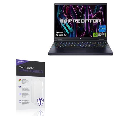 BoxWave Screen Protector Compatible With Acer Helios 16 - ClearTouch ImpactShield (2-Pack), Impenetrable Screen Protector Flexible Film