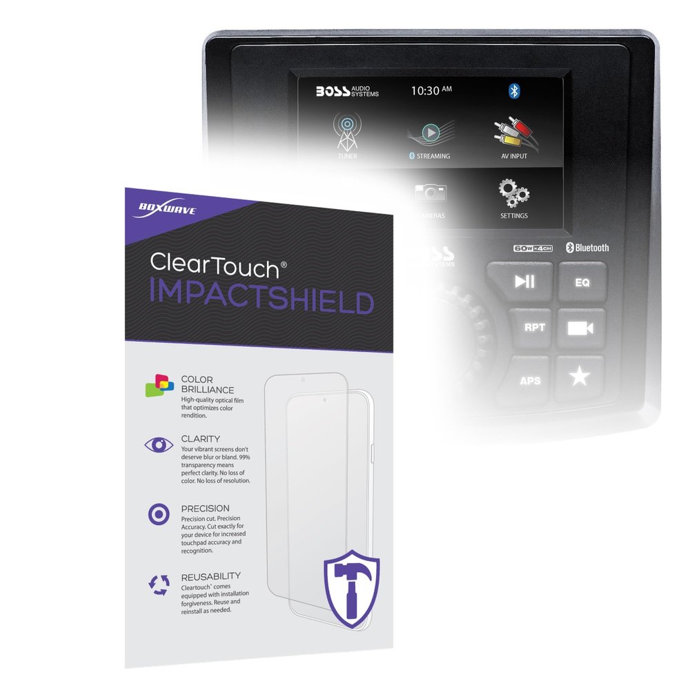 BoxWave Screen Protector Compatible with BOSS Audio MGV520B - ClearTouch ImpactShield (2-Pack), Impenetrable Screen Protector Flexible Film
