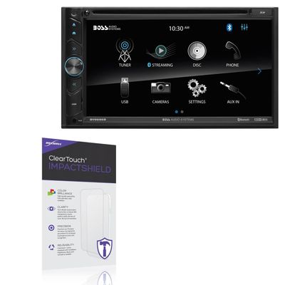 BoxWave Screen Protector Compatible With BOSS Audio BV9695B - ClearTouch ImpactShield (2-Pack), Impenetrable Screen Protector Flexible Film